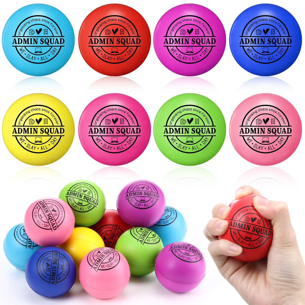 Poen admin stress ball 24-pack for team morale and stress relief at work