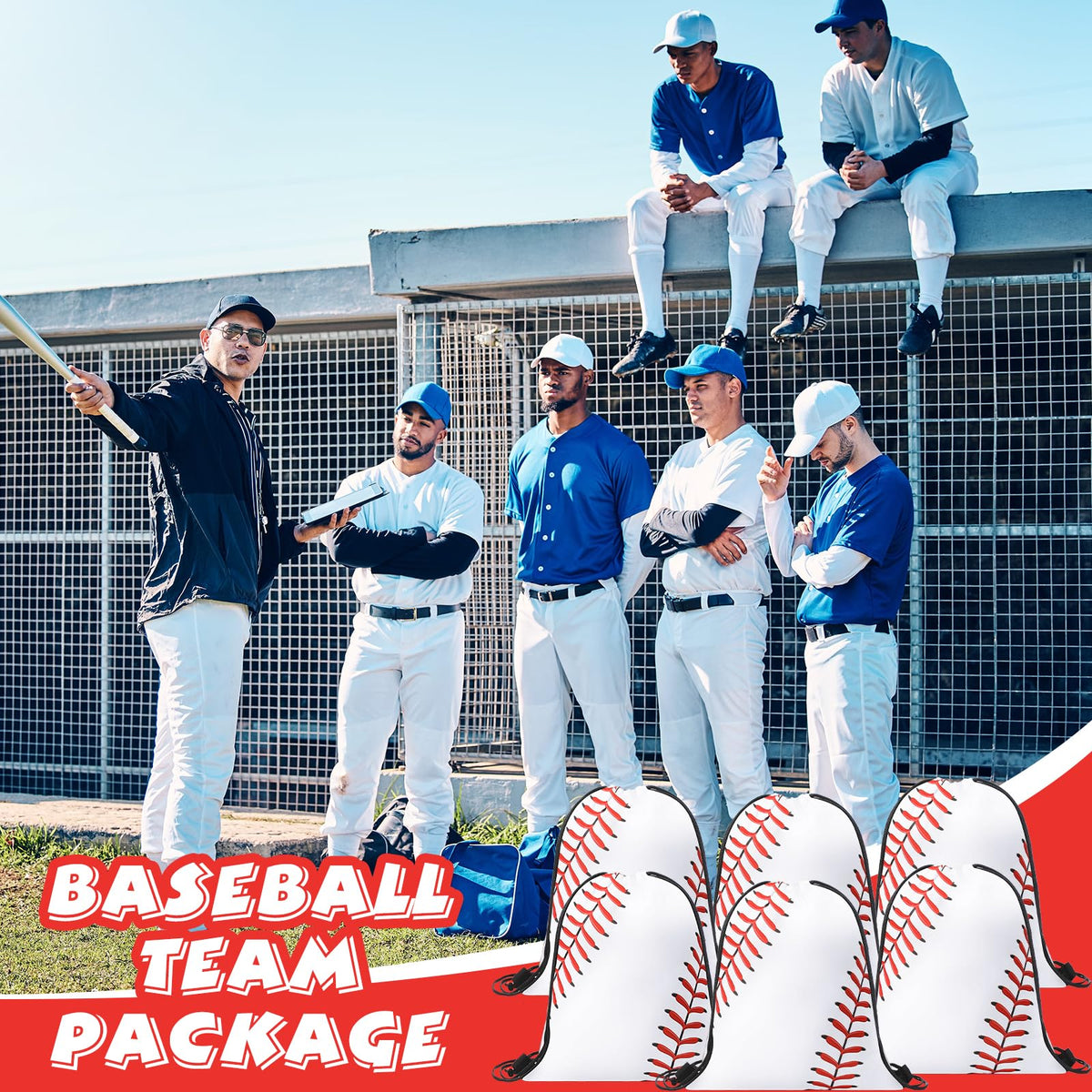 Poen baseball themed design with vibrant energy for gear