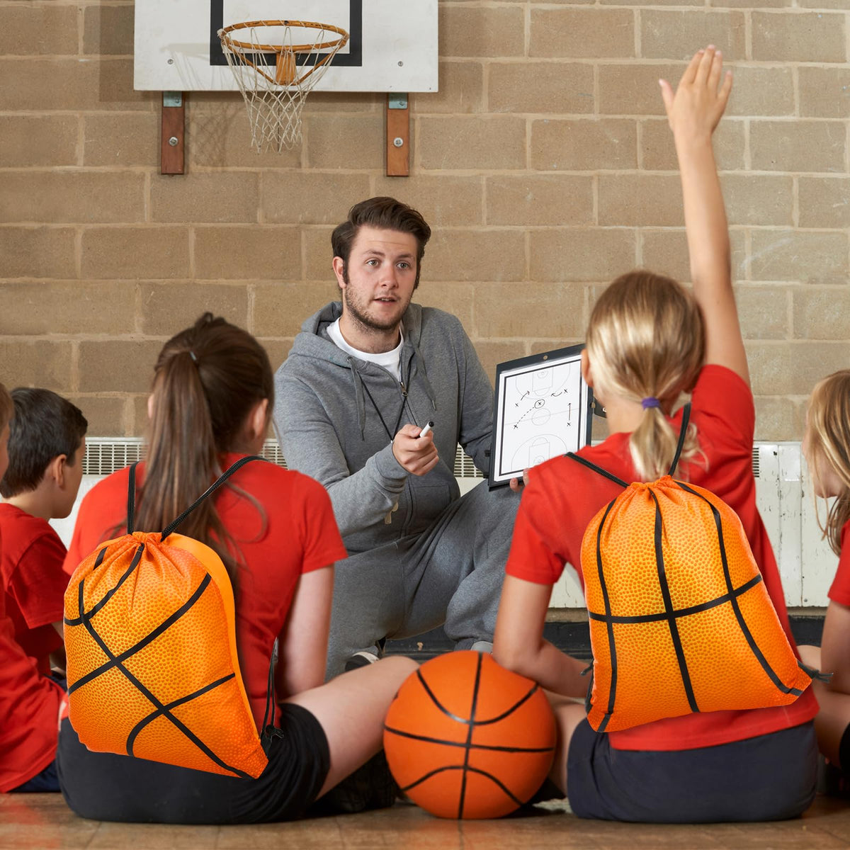 Poen basketball party favors set displayed for events