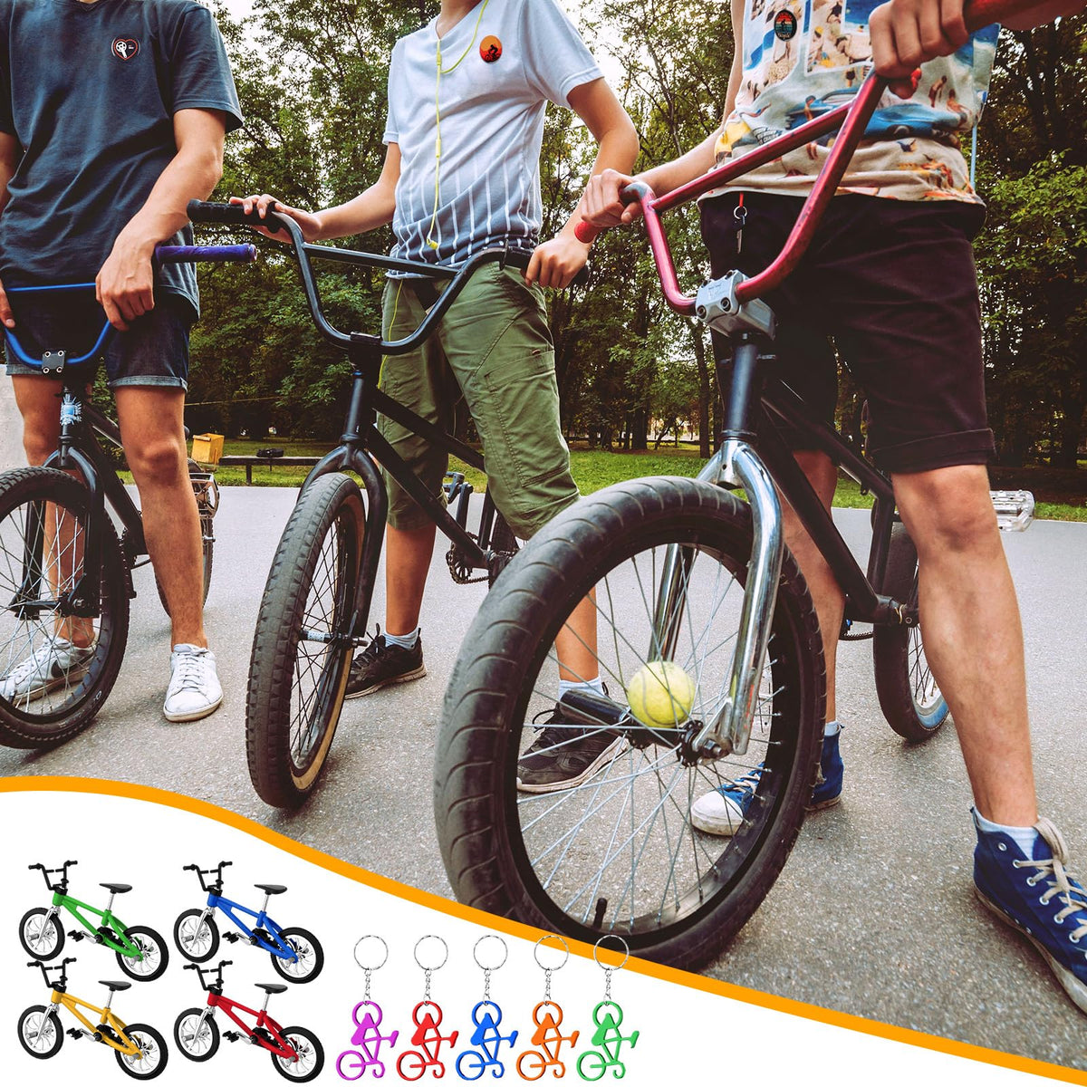 Poen bicycle party favors pack; versatile items for indoor and outdoor events.