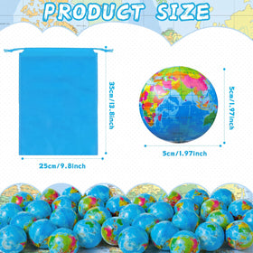 Poen blue drawstring bag close-up shows carry convenience for classrooms.
