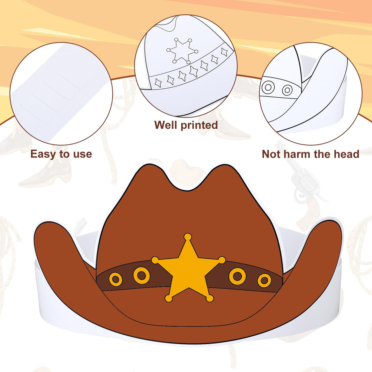 Poen crowns with coloring activity for creative kids and adults