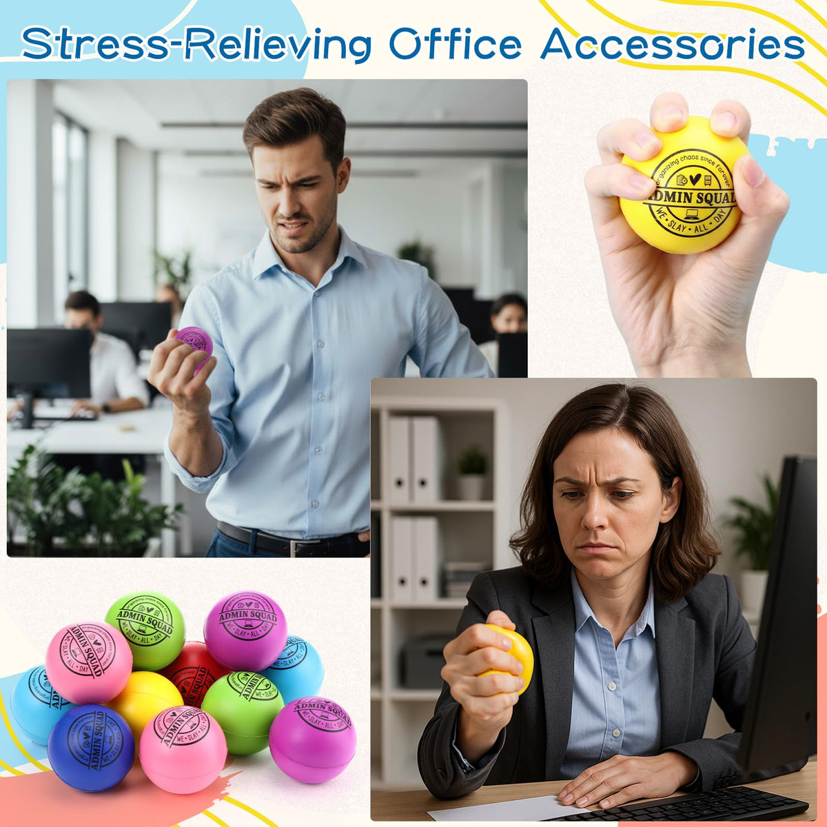 Poen desk stress ball desktop accessory fits neatly on any workspace