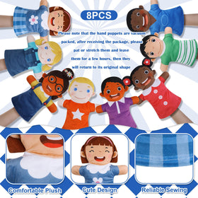 Poen hand puppets have a soft plush texture that is comfortable for little hands.