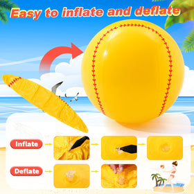 Poen inflatable softball valve design enables quick inflation and deflation