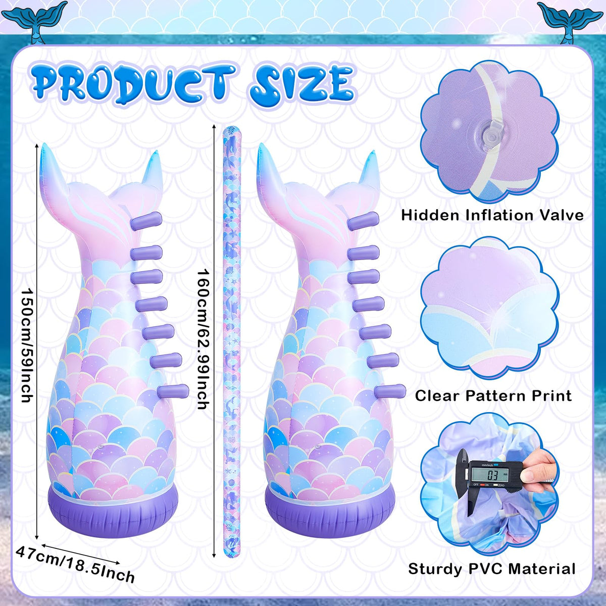 Poen Mermaid Limbo Pole Assembly designed for safe height and easy use