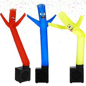 Poen mini inflatable tube man on desk waving playfully to boost energy