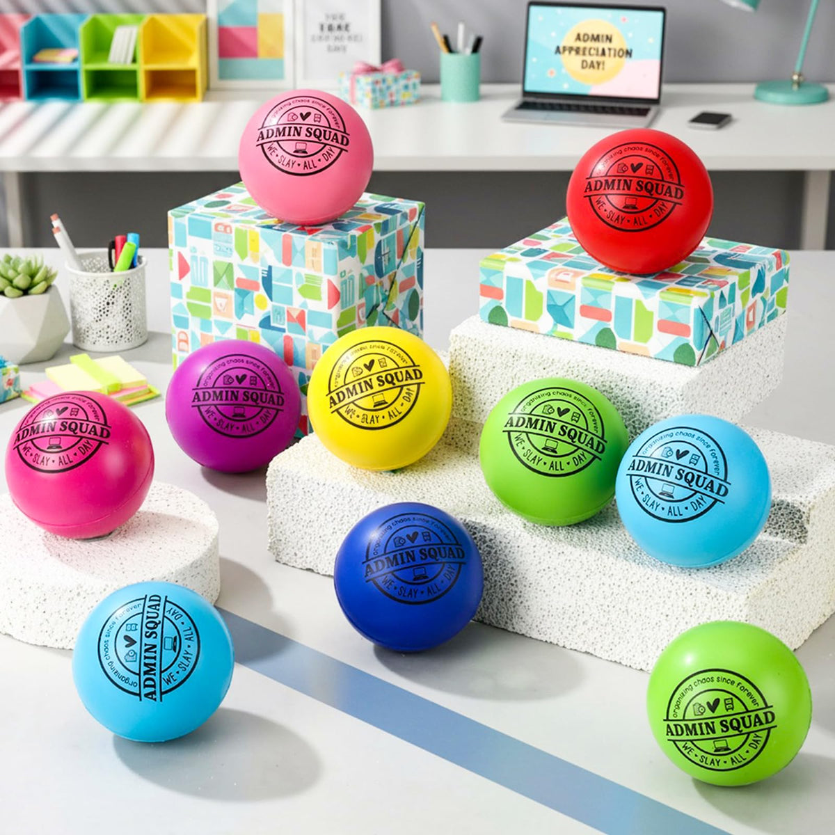Poen office stress-relief ball made of durable PU for long-lasting use