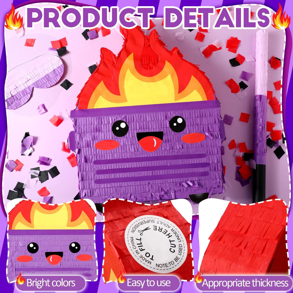 Poen pinata blindfold for a classic party game experience.