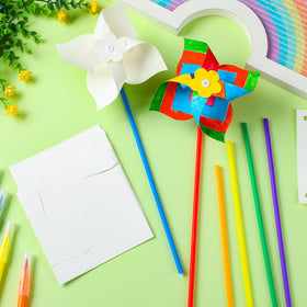 Poen pinwheels sturdy cardboard body supports long lasting creative play.