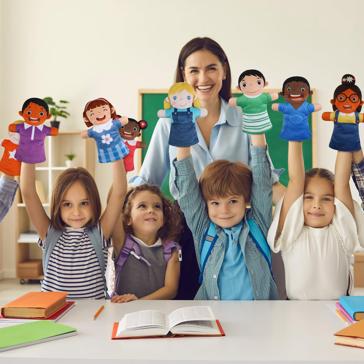 Poen puppets help classroom storytelling and kids' interactive learning activities.