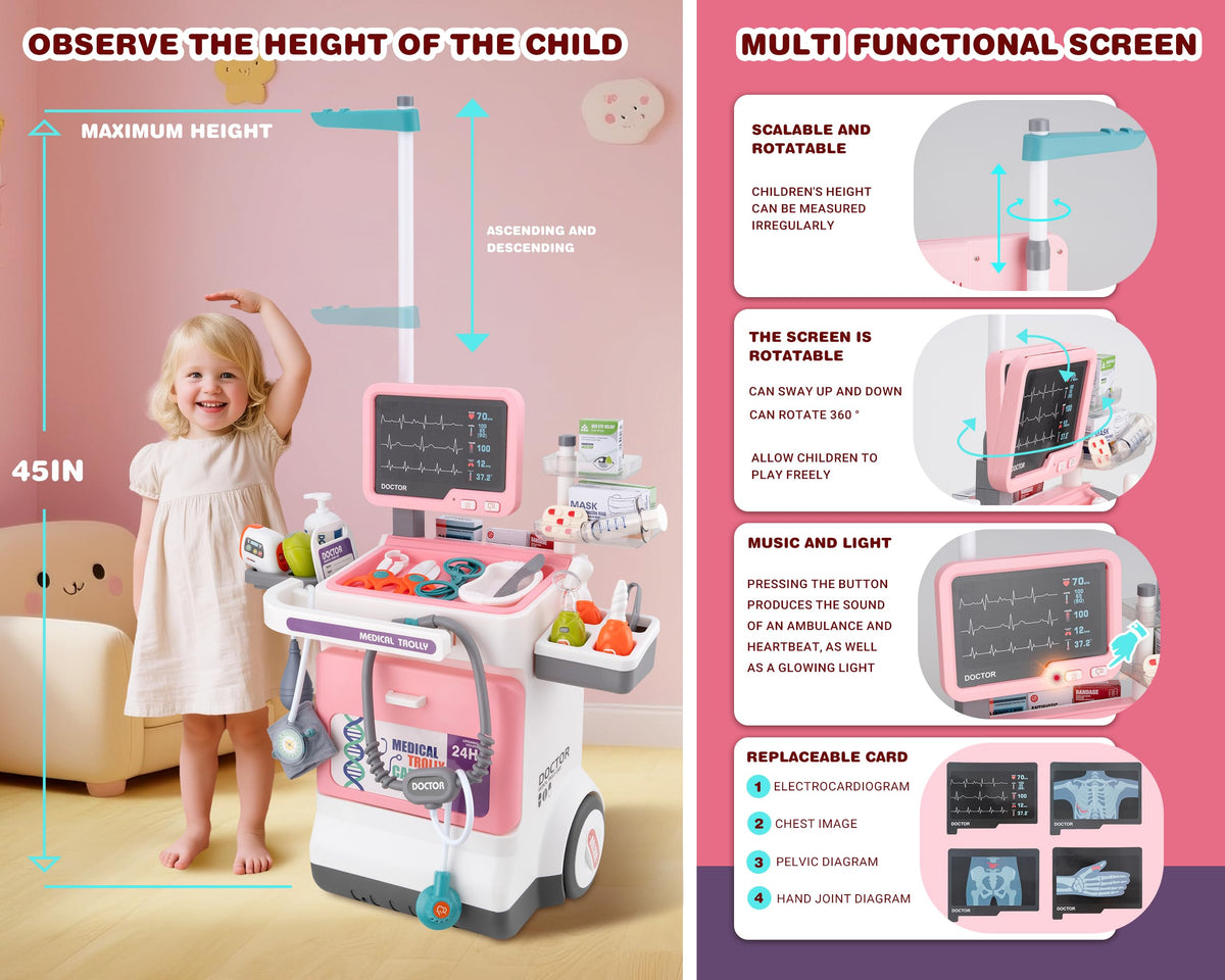 POFJOEQ blood pressure monitor play accessory supports early health awareness