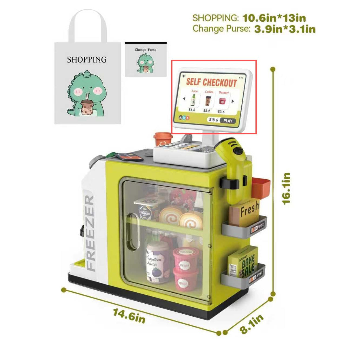 POFJOEQ calculator; helps kids quickly total pretend purchases during playtime