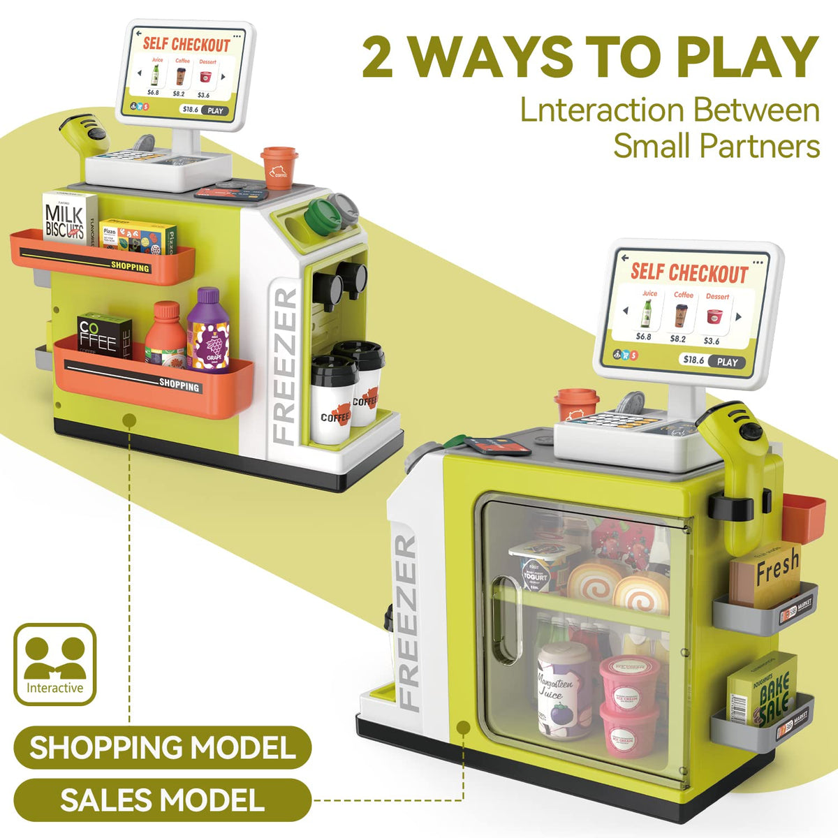 POFJOEQ cash drawer playset; sturdy design supports safe pretend cash handling