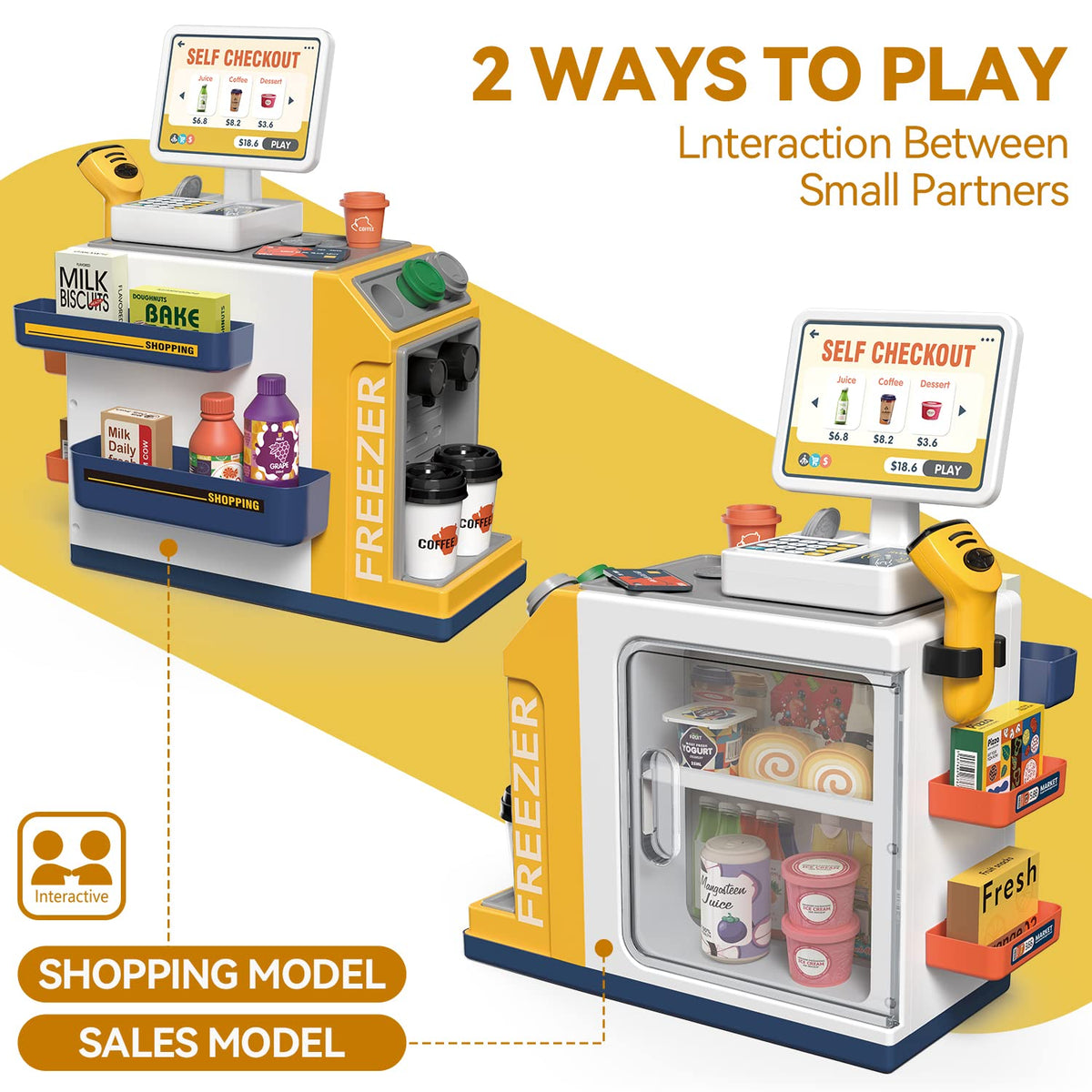 POFJOEQ toy money and coins to practice counting during pretend shopping