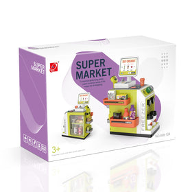 POFJOEQ store-scene; encourages cooperative play as children take turns behind the counter