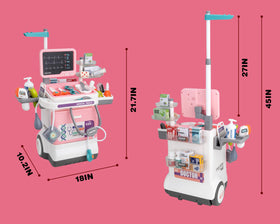 POFJOEQ doctor costume in pink for immersive pretend play