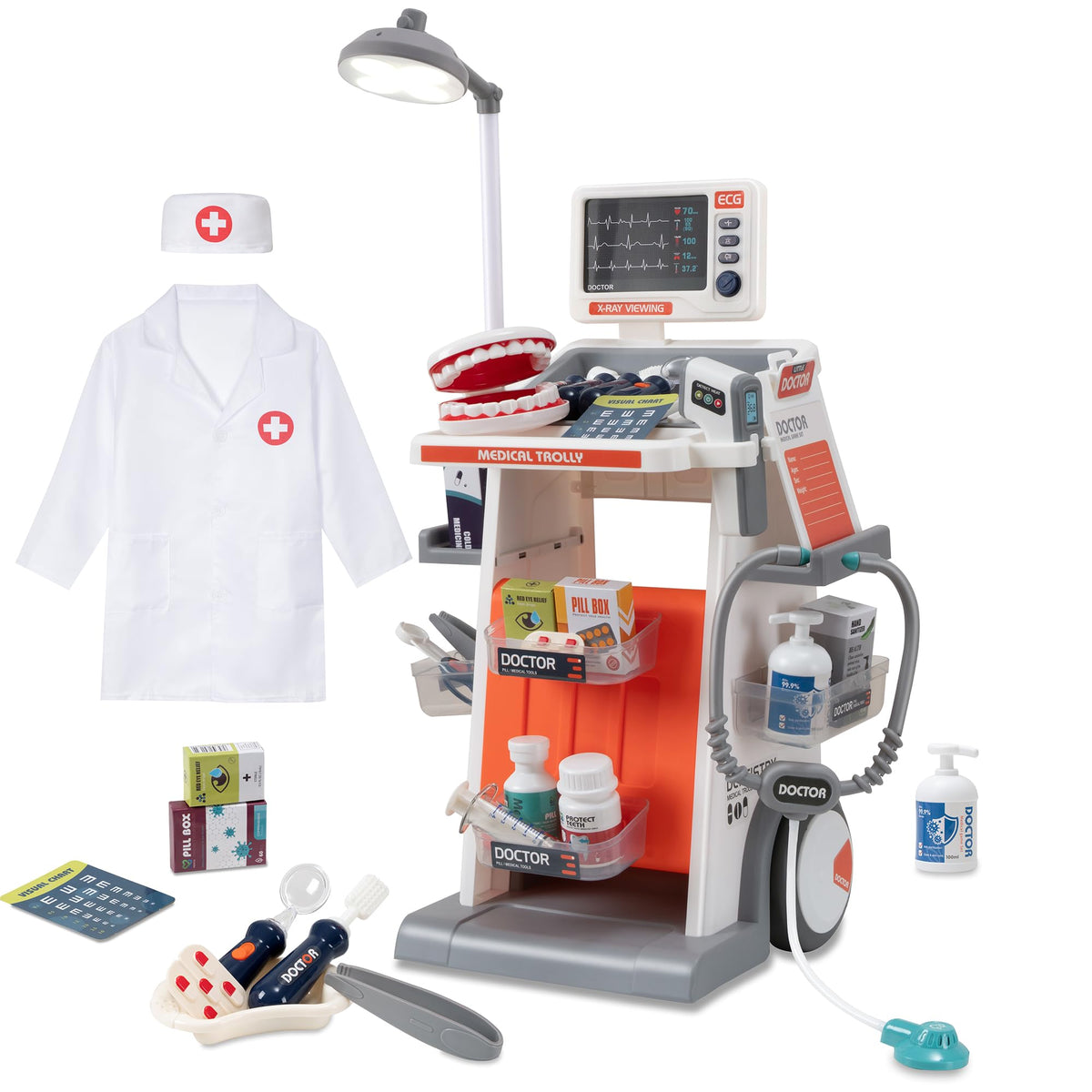 POFJOEQ STEM Doctor playset diagnostic light for interactive medical scenes