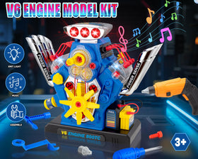 POFJOEQ STEM New V6 engine kit durable construction supports repeated assembly sessions