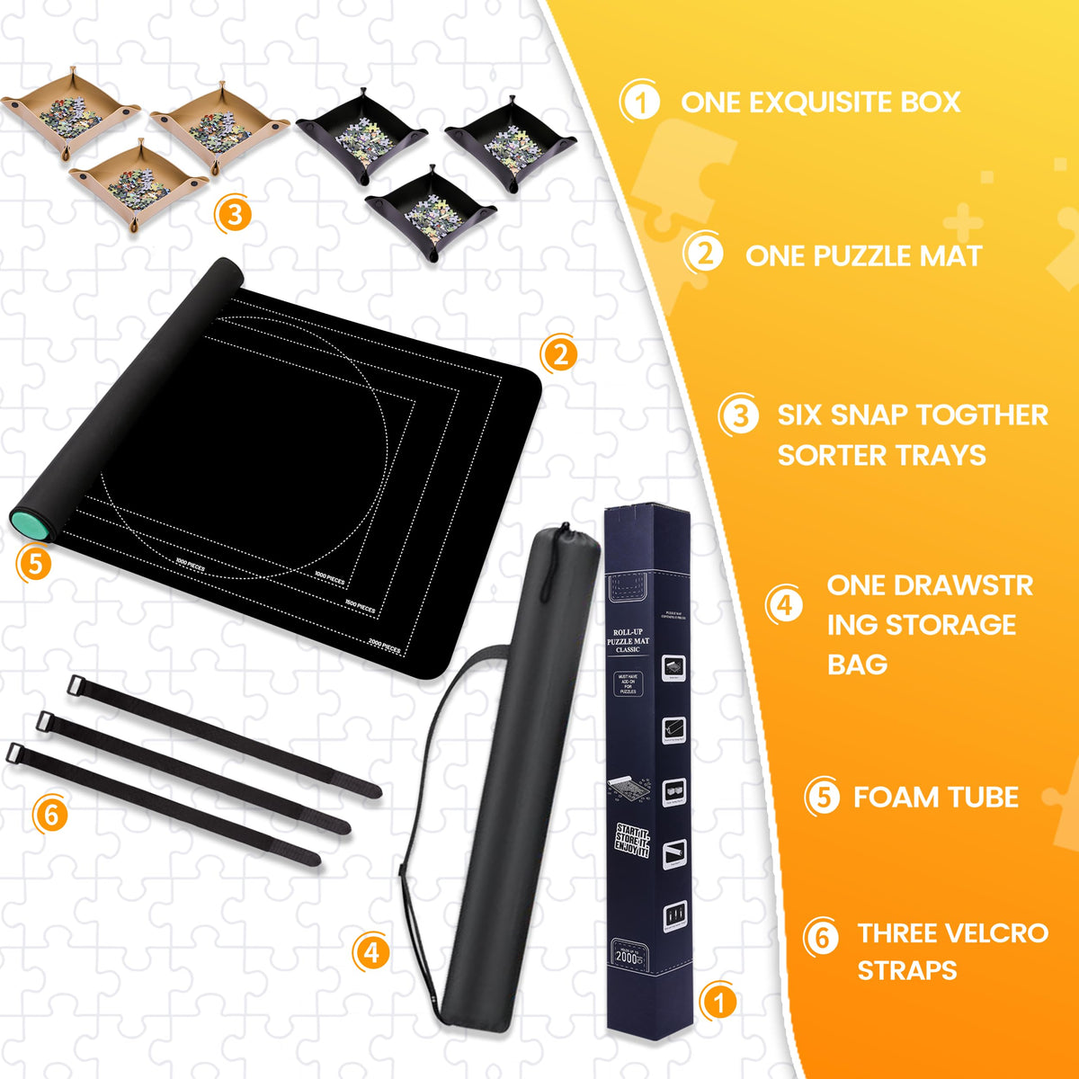 Pohxev jigsaw mat features a smooth top to prevent creases and hold pieces