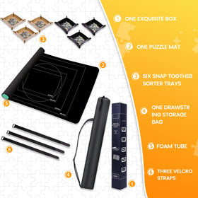 Pohxev mat with non-slip bottom for stable puzzle work