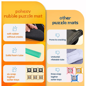 Pohxev mat Roll Up with six sorting trays for organization