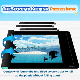 Pohxev puzzle mat rollup smooth top enables seamless placements