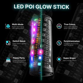 POILOVES LED Poi Stick beat-activated mode syncs visuals to music.