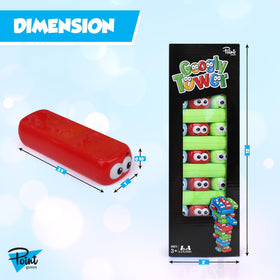 Point Games Googly Tower durable materials ensure lasting play across ages.