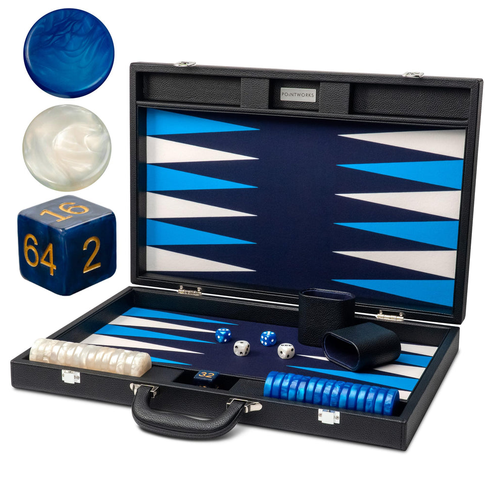 Pointworks 19x25 inch backgammon board offers generous play space for serious matches