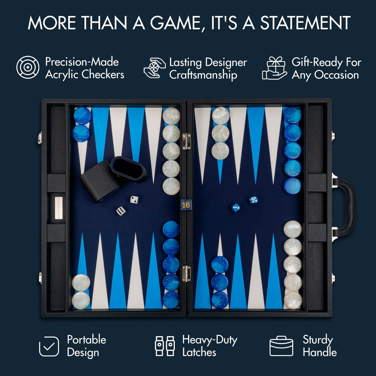 Pointworks Acrylic checkers 1.6-inch individually polished for premium look