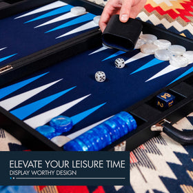 Pointworks leather black-blue closed case showcases luxe finish for display and transport