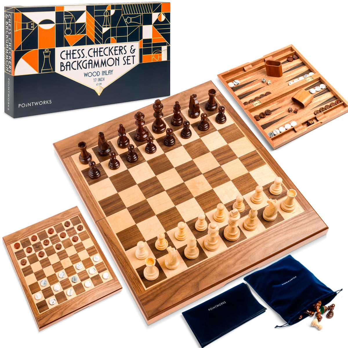 Pointworks wooden set for family game nights and gatherings