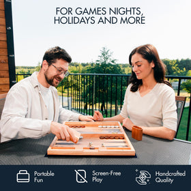 Pointworks premium acrylic checkers ensure smooth, clear gameplay