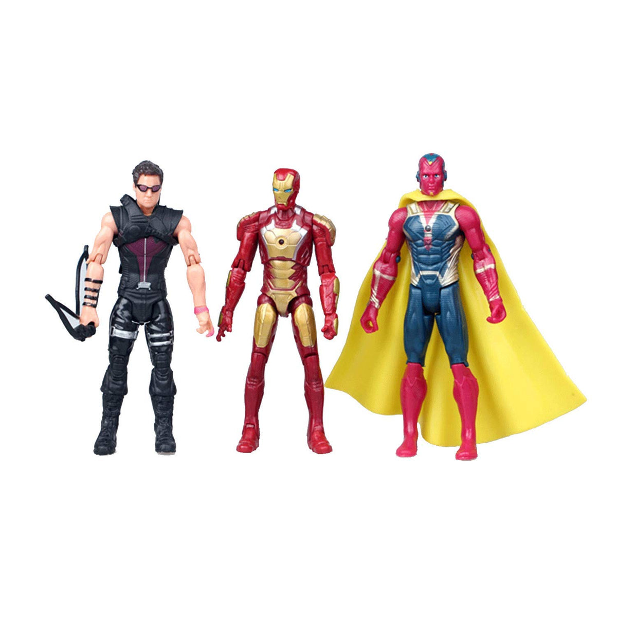 POIUYT Super Hero Series action figures in dynamic poses, ideal for play.