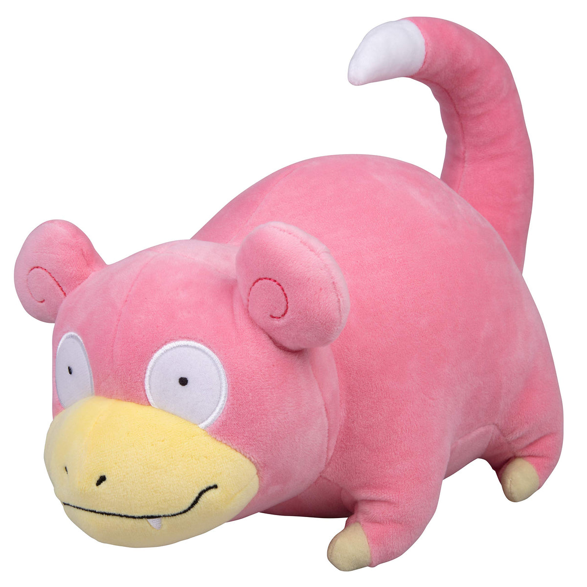 Pokémon Slowpoke plush fabric texture highlighting huggable comfort for kids.