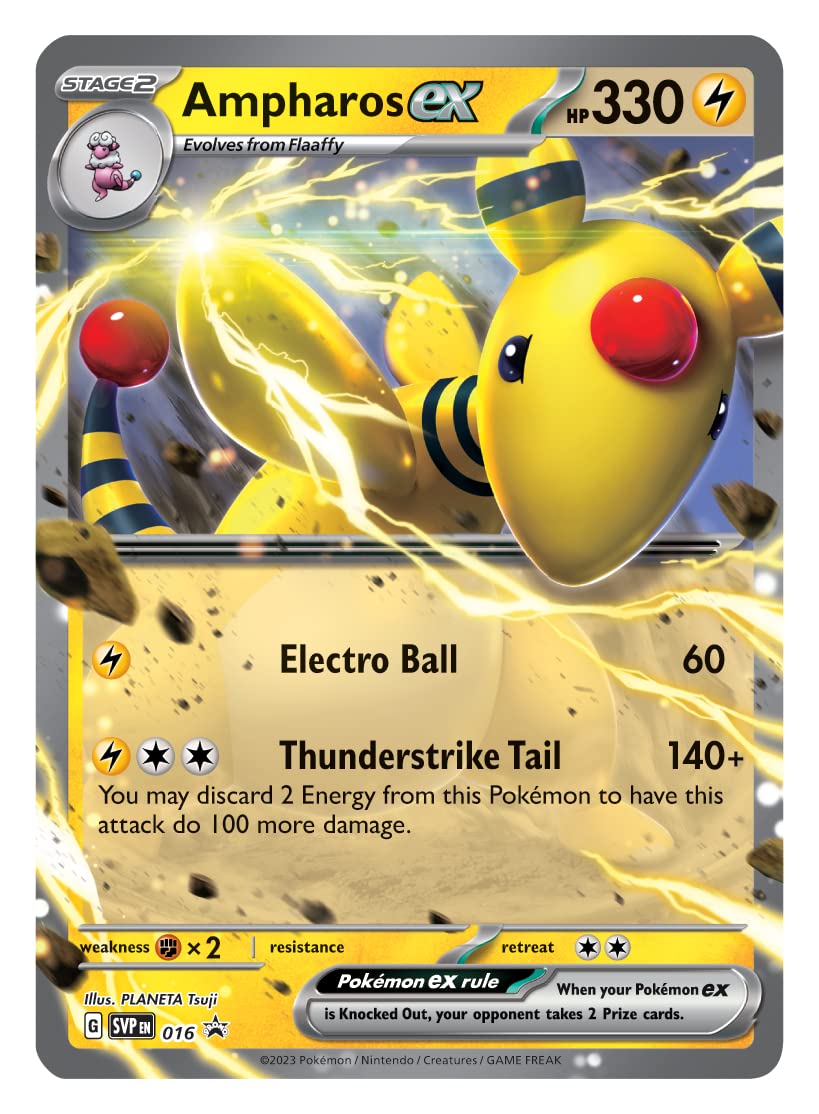 Pokémon Ampharos ex Battle Deck contents arranged for easy setup and practice.