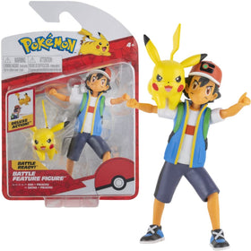 Pokémon Ash 4.5-inch figure with launch action for dynamic play.