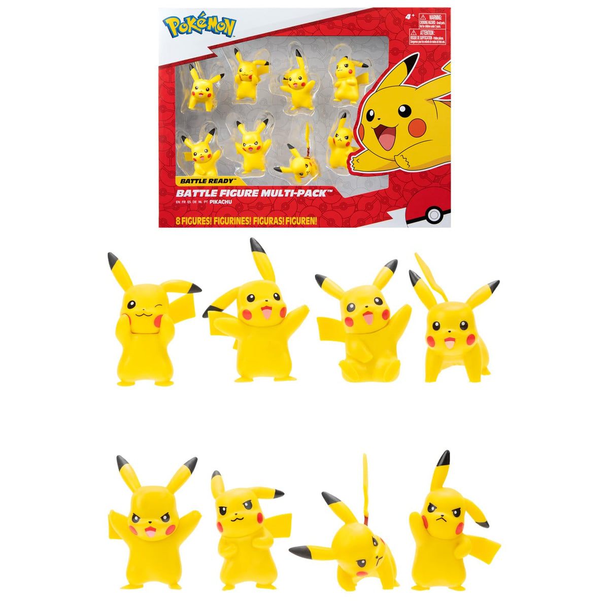 Pokémon Bandai Pikachu figure in dynamic battle pose for imaginative play