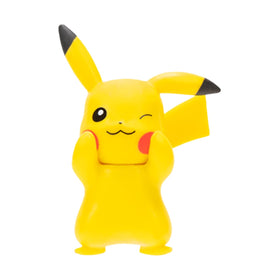 Pokémon Bandai Pikachu figure with cheerful expression for display