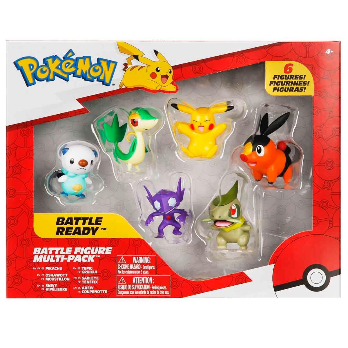Pokémon Battle Figure 6 Pack packaging view for gift-ready display.