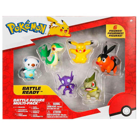 Pokémon Battle Figure 6 Pack packaging view for gift-ready display.