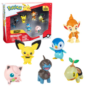 Pokémon Battle Figure Set group shot showing six figures for imaginative play.
