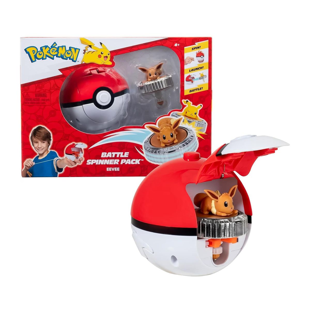 Pokemon Battle Spinner Eevee action, perfect for interactive duels at home.