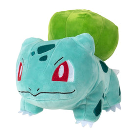 Pokémon Bulbasaur 8-inch plush, back view, perfect for shelf display