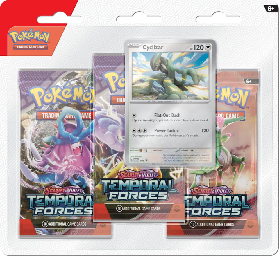 Pokemon Cards Temporal Forces 3Pk Blister Cyclizar promo card for collection and deck-building