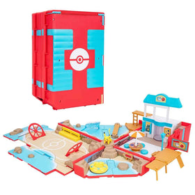 Pokémon Carry Case Beach Battle Playset backpack view for easy travel.