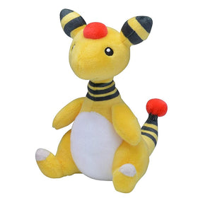 Pokemon Center Ampharos plush doll front view for display and cuddling.