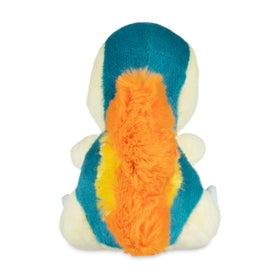 Pokémon Center Cyndaquil Sitting Cuties Plush on desk adds playful character to workspaces