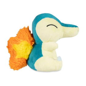 Pokémon Center Cyndaquil Sitting Cuties Plush side profile highlights its compact gift ready charm